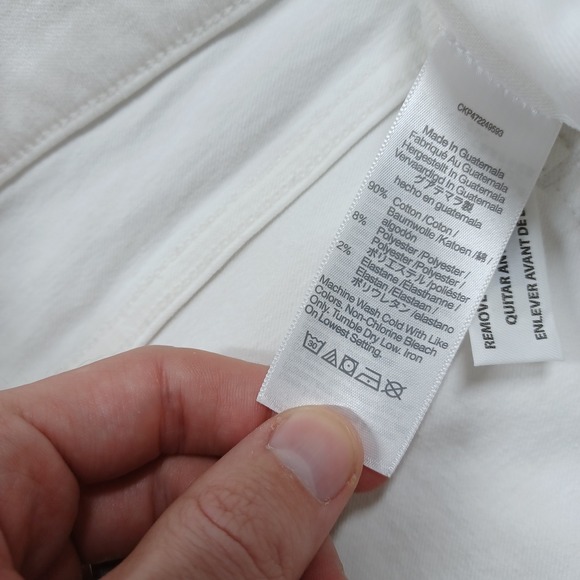 Madewell Jeans Womens 28 White Denim Preppy Mid Rise Kick Out Frayed - Picture 5 of 10